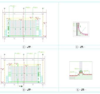 会议区cad立面图纸