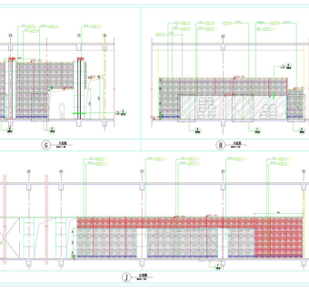 会议区立面cad图稿