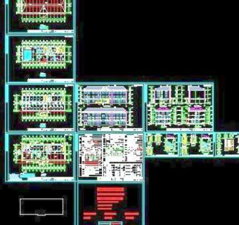 镇政府新建办公楼CAD建筑图纸