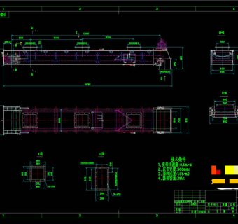 密闭式皮带机结构示意图CAD机械图纸
