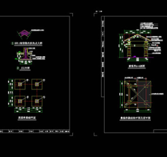三期景观亭cad图纸