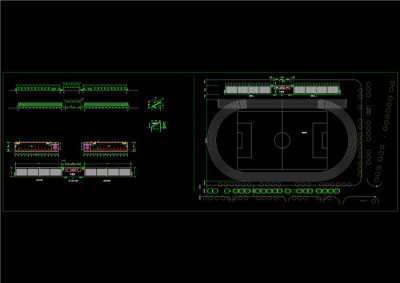 学校操场看台大样图CAD图纸