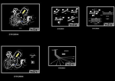 人工湖施工图cad图纸3D模型