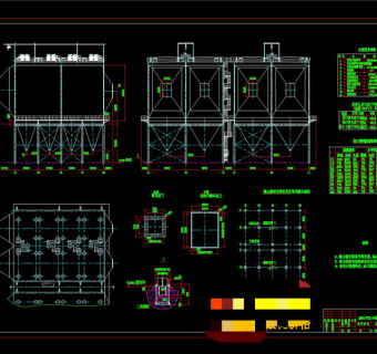 锅炉电除尘器详图CAD机械图纸