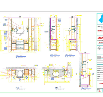 房间布置立面节点cad图纸