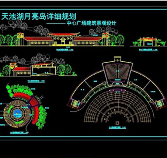 中心广场景观CAD图