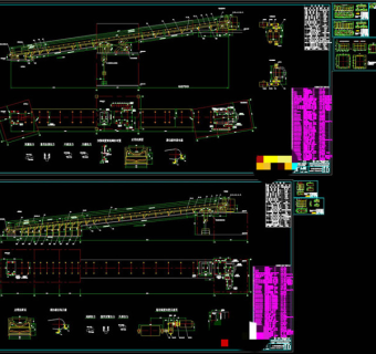 胶带输送机套图CAD机械图纸