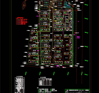管线平面综合图CAD图纸