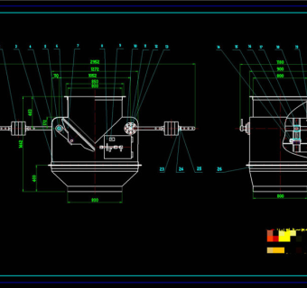 缓冲锁气器CAD机械图纸