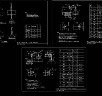 常用灯具安装图CAD图纸