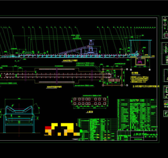 胶带机套图CAD机械图纸