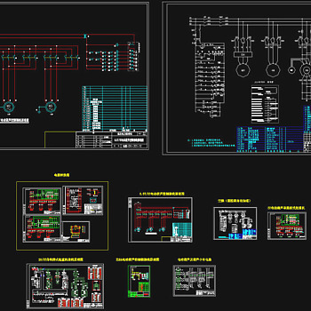 电动葫芦电气控制接线原理图集合CAD图纸