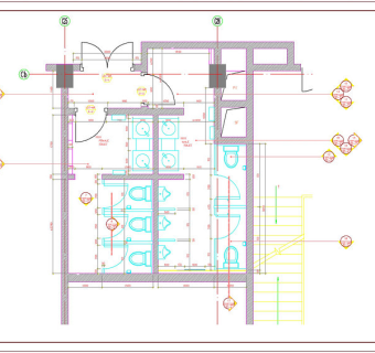 会议厅卫生间cad图纸