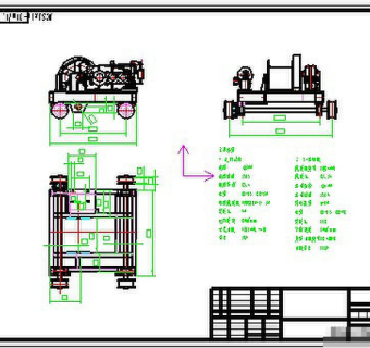 卷扬机CAD图纸