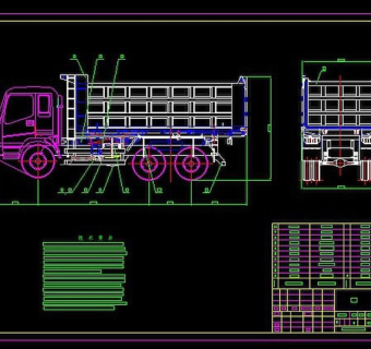 欧曼自卸汽车CAD图纸