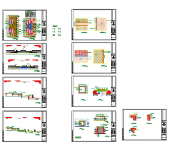 台阶式花坛cad图纸