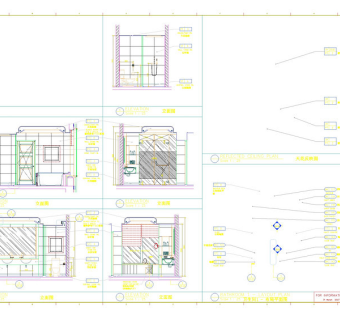 公寓大楼卧房cad图纸