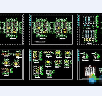 四层宿舍详细全套建筑图CAD图纸下载