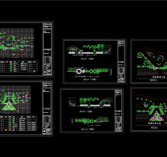 出入口CAD景观图纸