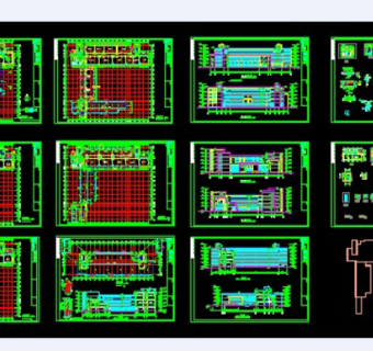 大学实验楼施工图CAD设计图纸