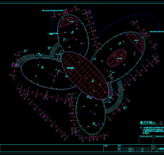 屋顶平面图cad图纸