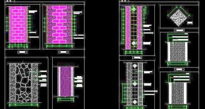 51个园路铺装样式CAD图例3D模型