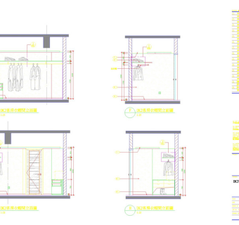 衣帽间cad图纸素材