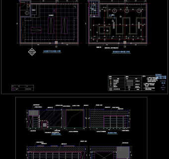 四层超市施工图cad图纸