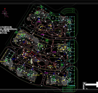 星海八组团竖向图CAD景观图纸
