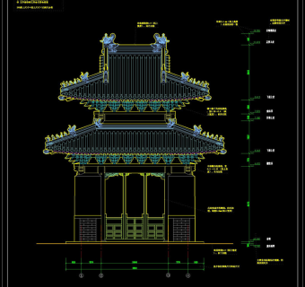 孔庙乾隆十三年碑cad图纸