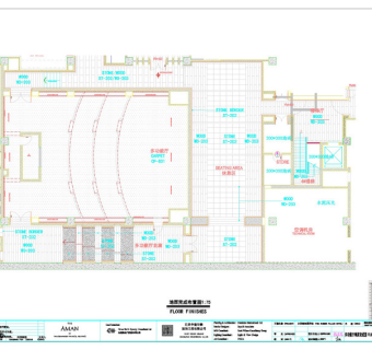 电影院地面完成图cad图纸