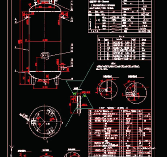 10立方米立式贮罐CAD图纸