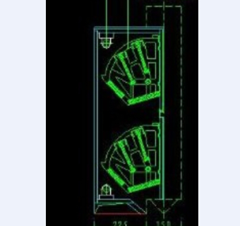 室内装修之鞋柜剖面cad设计施工图