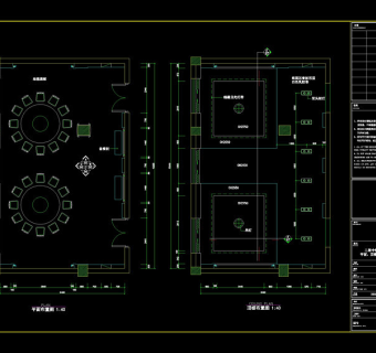 中餐厅cad图纸