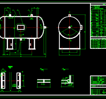 自动焊DN400储气罐CAD图纸