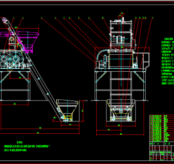 混凝土搅拌机装配图CAD图纸