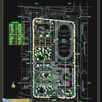 初中学校建筑cad施工图设计图纸