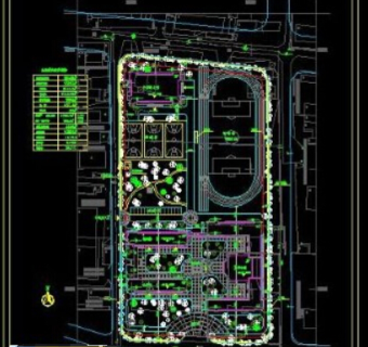 初中学校建筑cad施工图设计图纸