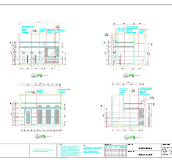 二层男卫生间立面图cad图纸