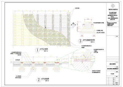 亲水木平台详图CAD景观图纸