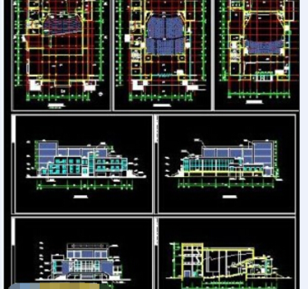 某机关报告厅cad建筑设计施工图纸