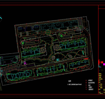 灯位布置图CAD景观图纸
