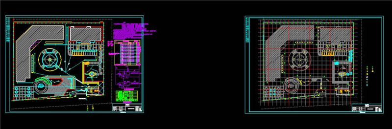 小品定位图CAD景观图纸