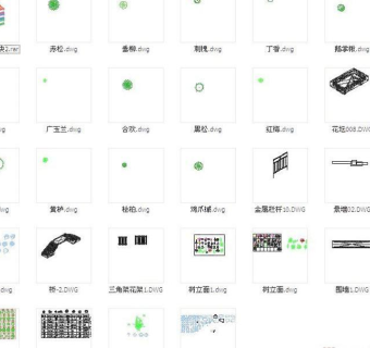 CAD植物图块大全打包下载了