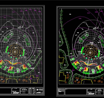 观景平台CAD景观图纸