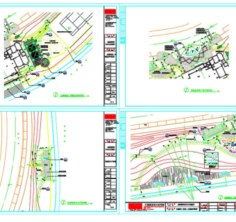 河滨平面详图CAD景观图纸