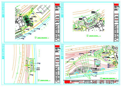 河滨平面详图CAD景观图纸