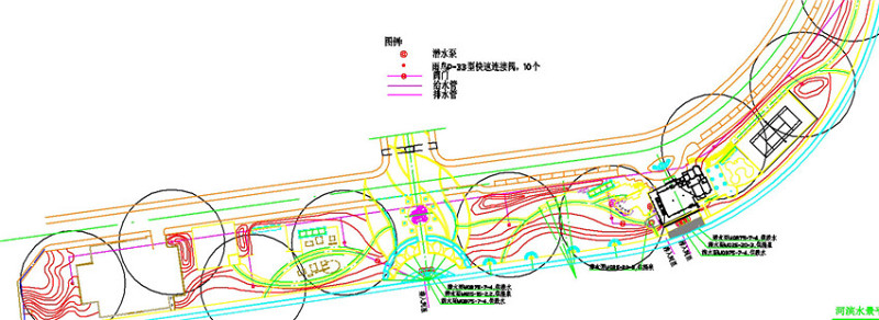 河滨水CAD景观图纸