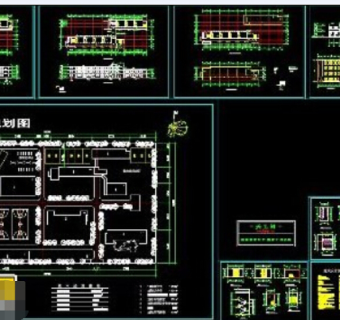 小学学校cad施工总设计图纸