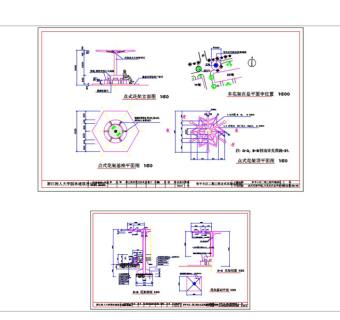 花架平立剖详图CAD景观图纸